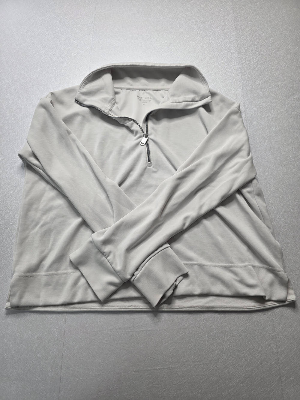 Athleta Seasoft Half-Zip Crop Sweatshirt, size M